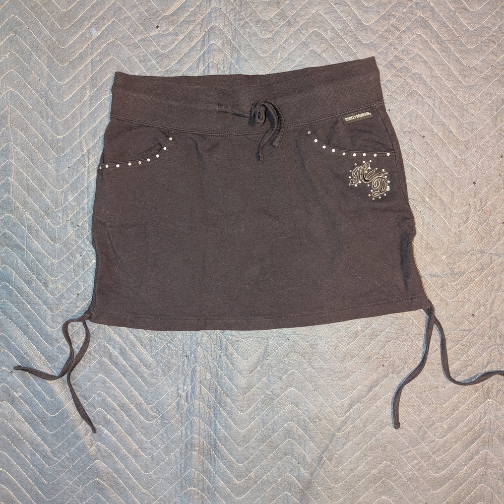Harley-Davidson Black Skirt with Embellishments